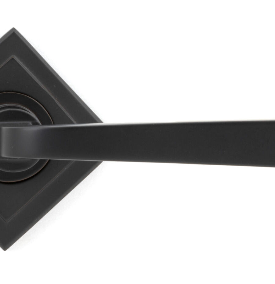From The Anvil Aged Bronze Avon Round Lever on Rose Set (Square) - Unsprung - Image 4