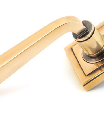 From The Anvil Polished Bronze Avon Round Lever on Rose Set (Square) – Unsprung