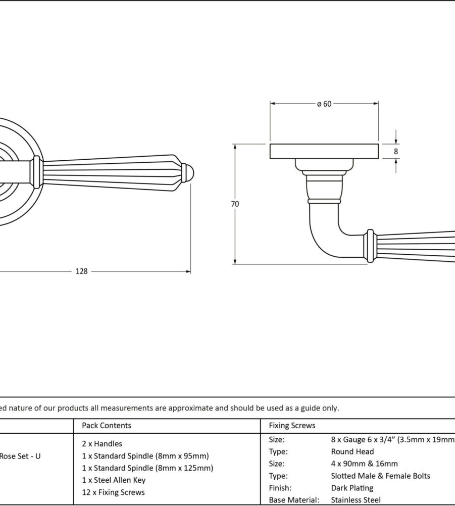 From The Anvil Aged Bronze Hinton Lever on Rose Set - Unsprung - Image 2