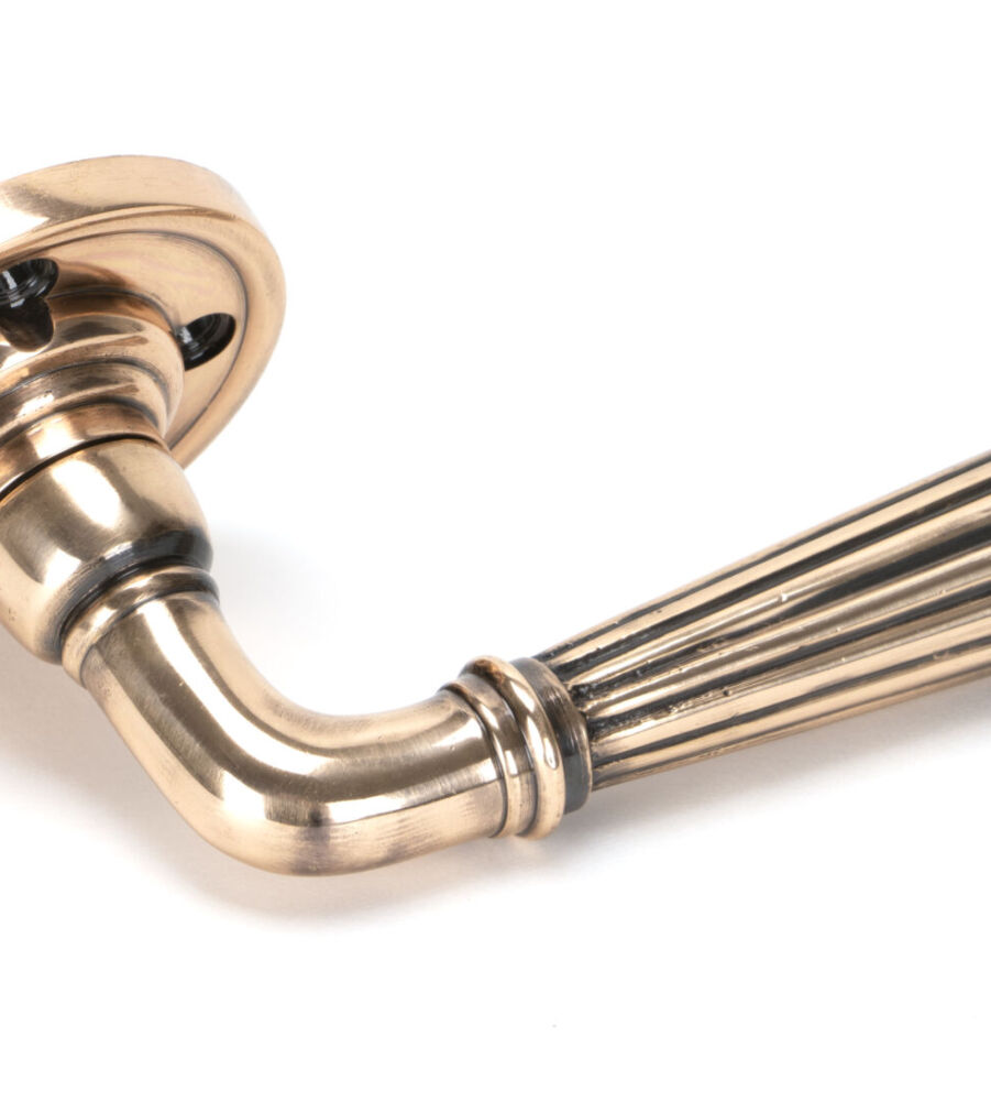 From The Anvil Polished Bronze Hinton Lever on Rose Set - Unsprung - Image 3