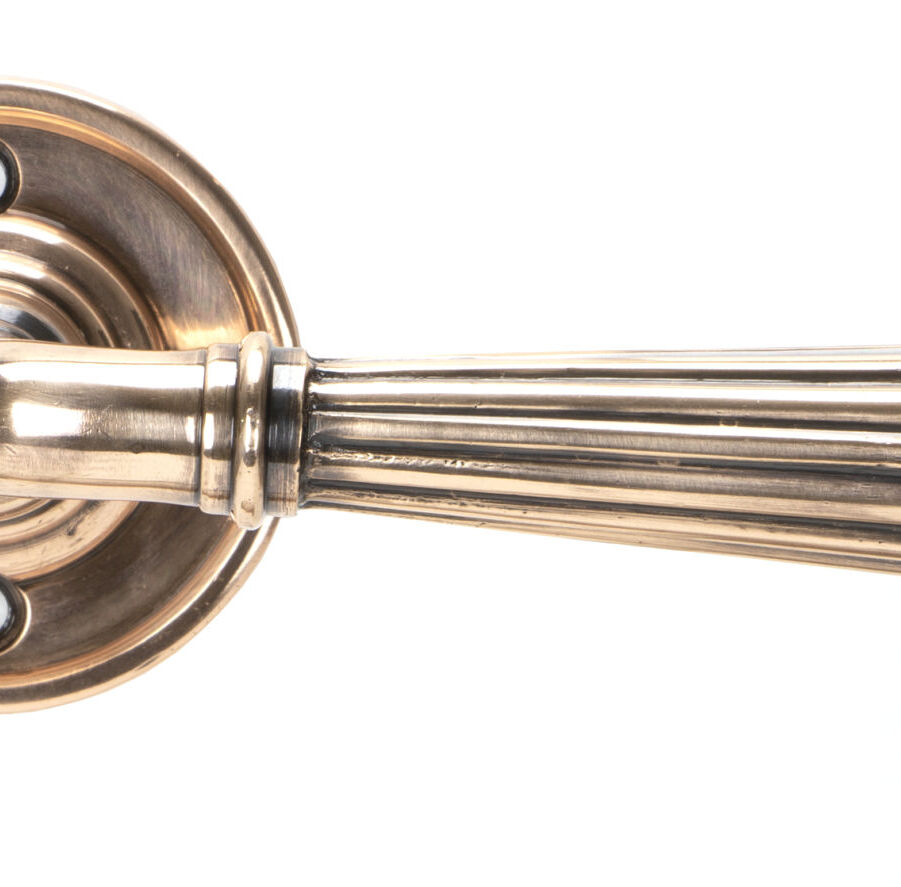 From The Anvil Polished Bronze Hinton Lever on Rose Set - Unsprung - Image 4