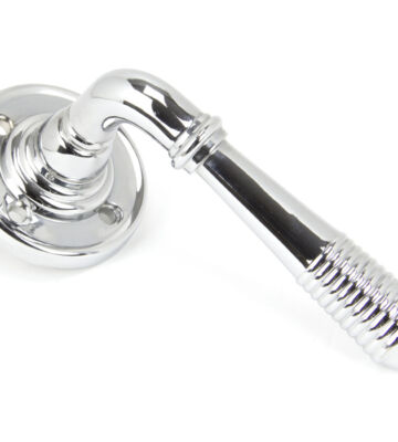 From The Anvil Polished Chrome Reeded Lever on Rose Set – Unsprung