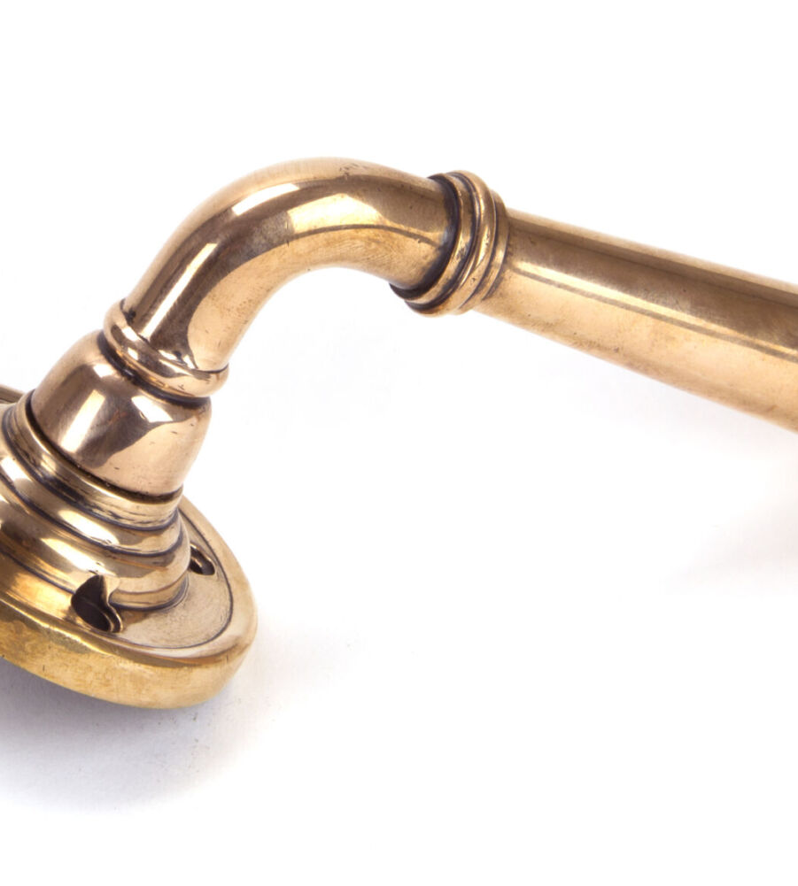 From The Anvil Polished Bronze Newbury Lever on Rose Set - Unsprung - Image 4
