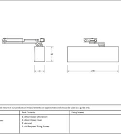 From The Anvil Polished Brass Size 2-5 Door Closer & Cover - Image 2