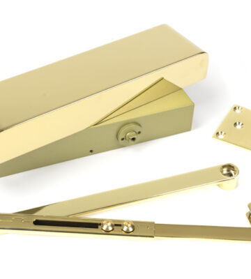 From The Anvil Polished Brass Size 2-5 Door Closer & Cover