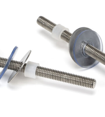 From The Anvil Satin SS (304) 100mm Bolt Fixings for T Bar (2)