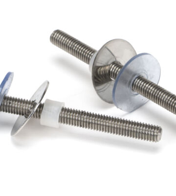 From The Anvil Polished SS (304) 100mm Bolt Fixings for T Bar (2)