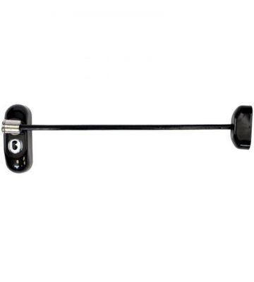 Max6mum Security Lockable Window Restrictor PVD Black With Black Cable