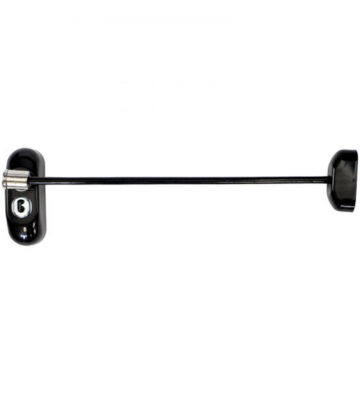 Max6mum Security Lockable Window Restrictor PVD Black with Black Cable