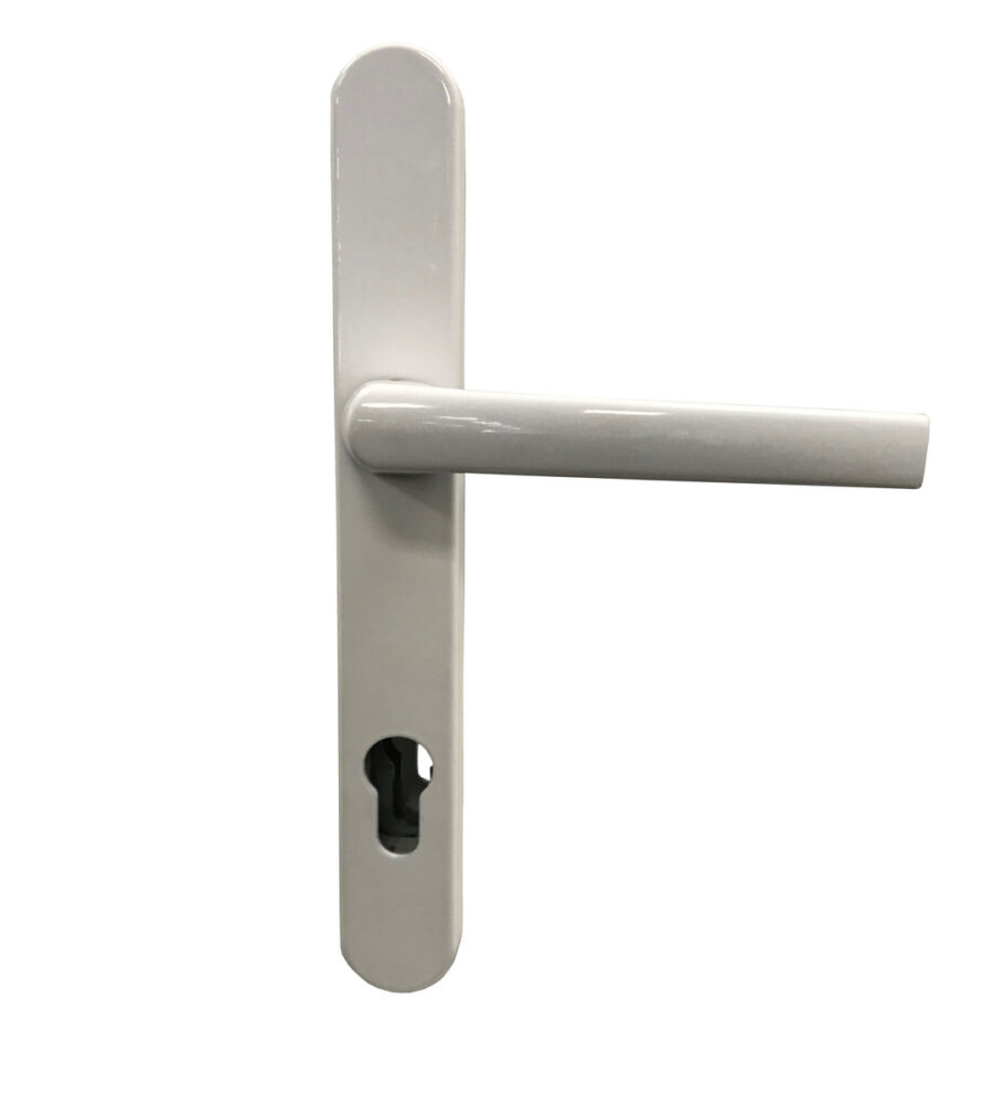 White Lever Door Handle 92mm PZ to suit UPVC Doors, 215mm Centres - Image 2