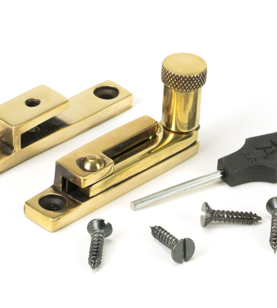 From The Anvil Aged Brass Brompton Quadrant Fastener - Narrow - Image 3
