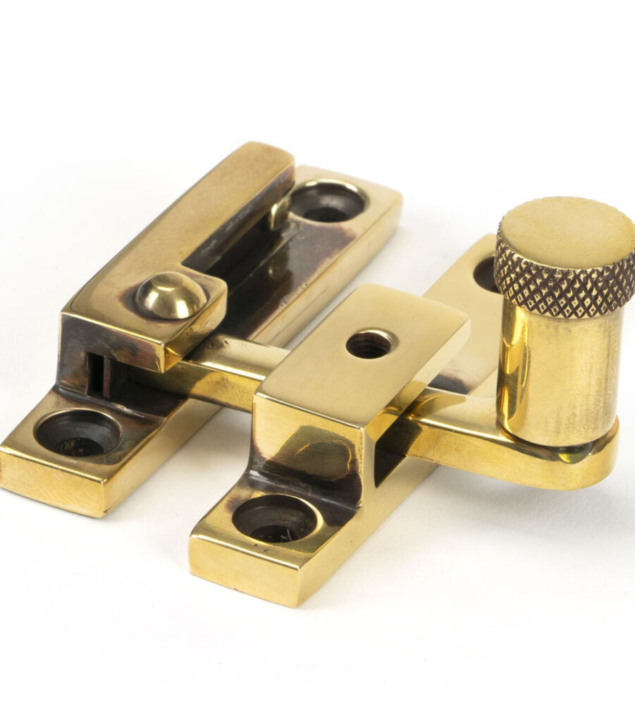 From The Anvil Aged Brass Brompton Quadrant Fastener - Narrow