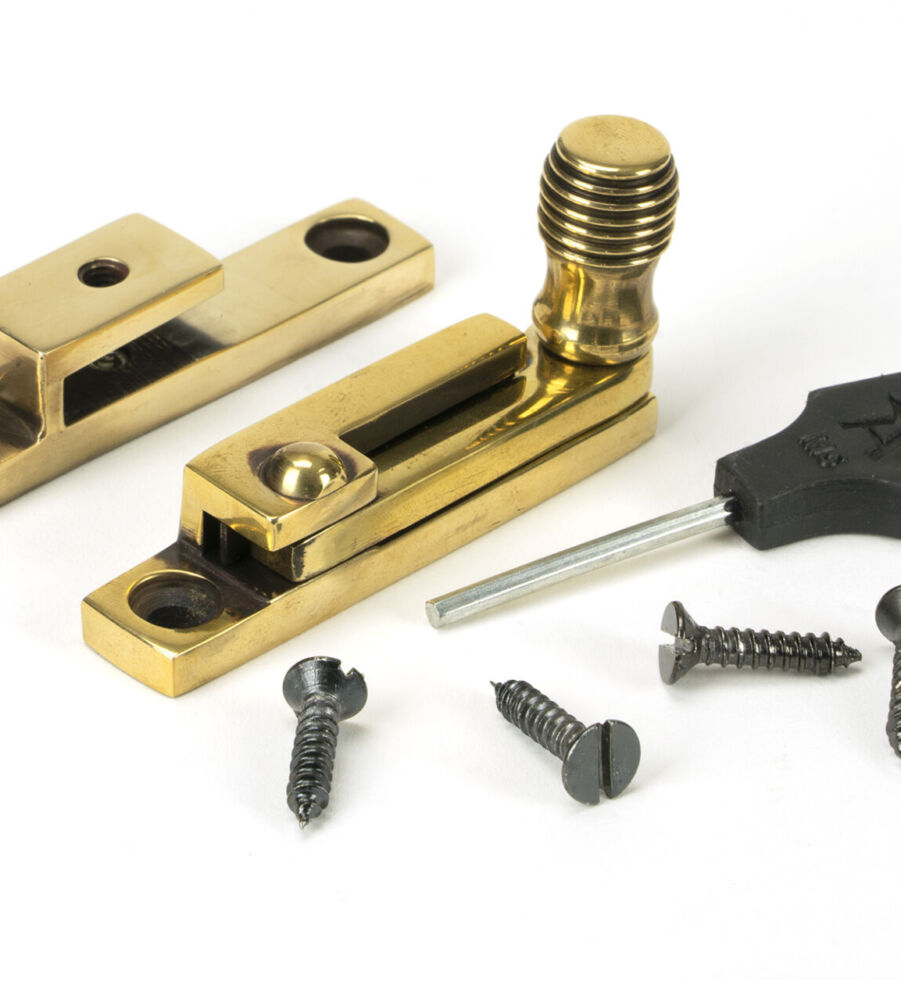From The Anvil Aged Brass Beehive Quadrant Fastener - Narrow - Image 3