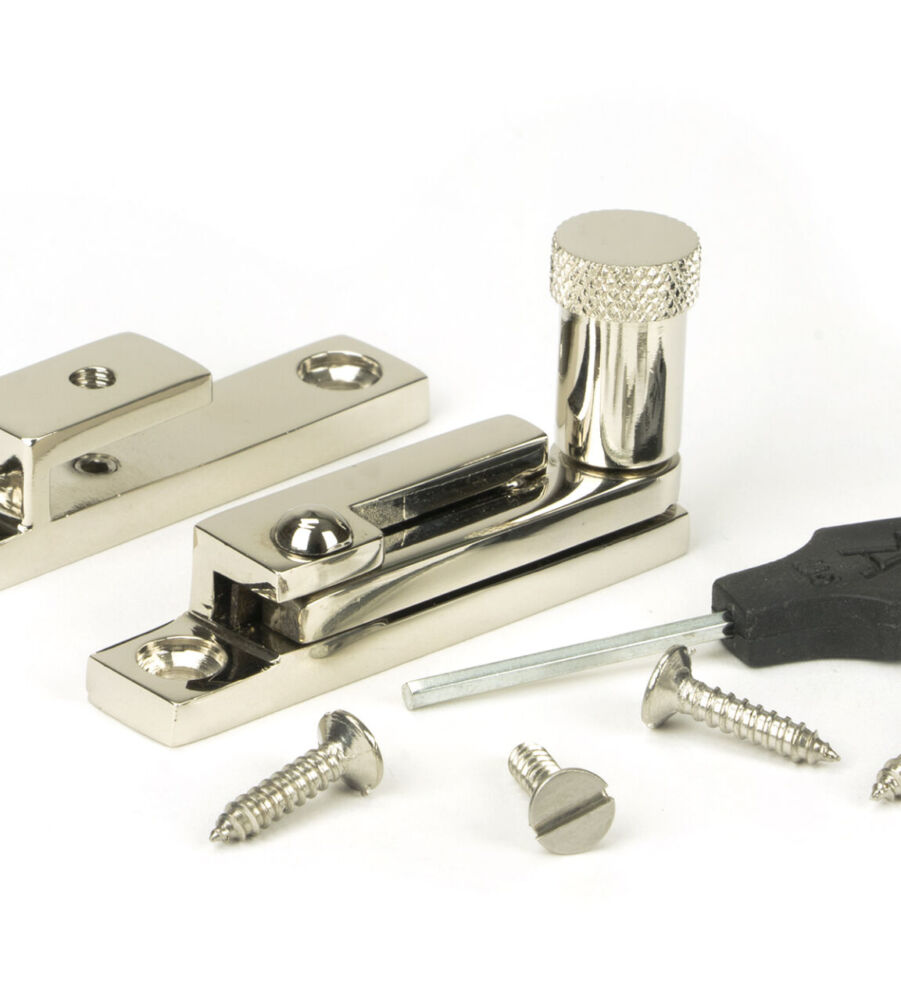 From The Anvil Polished Nickel Brompton Quadrant Fastener - Narrow - Image 3