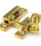 From The Anvil Polished Brass Beehive Quadrant Fastener - Narrow