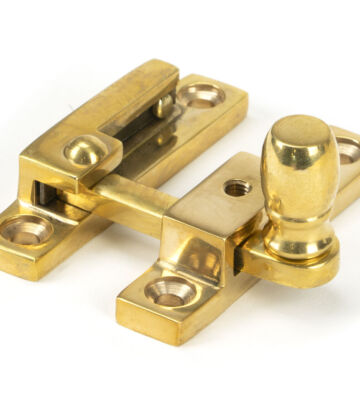 From The Anvil Polished Brass Mushroom Quadrant Fastener – Narrow