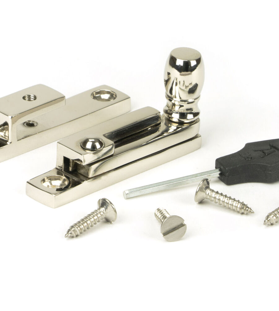 From The Anvil Polished Nickel Mushroom Quadrant Fastener - Narrow - Image 3