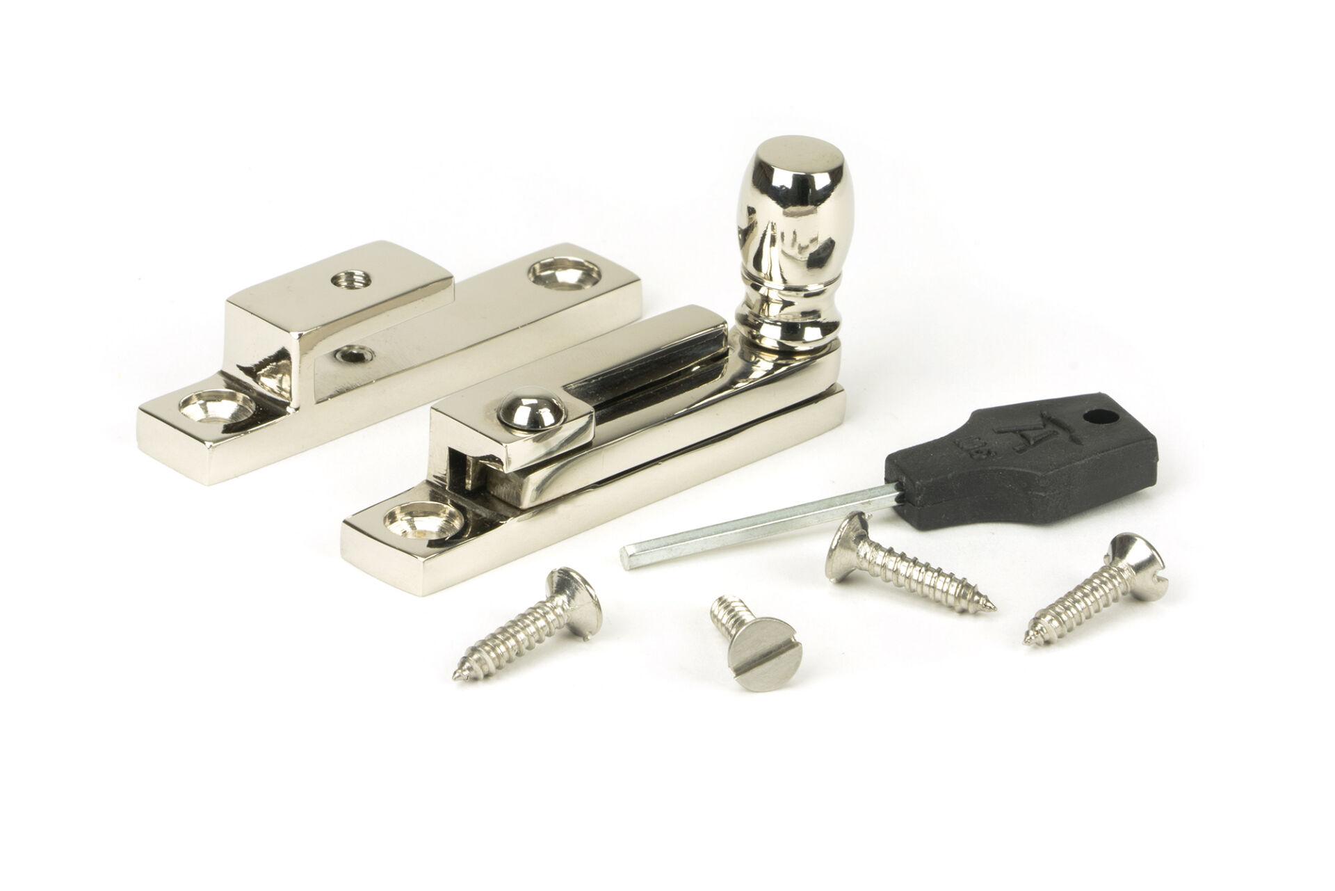 From The Anvil Polished Nickel Mushroom Quadrant Fastener - Narrow ...