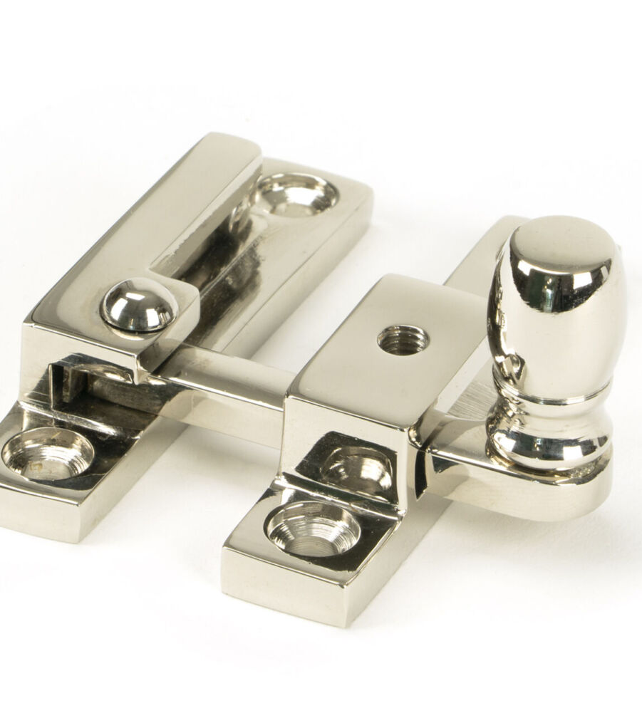 From The Anvil Polished Nickel Mushroom Quadrant Fastener - Narrow