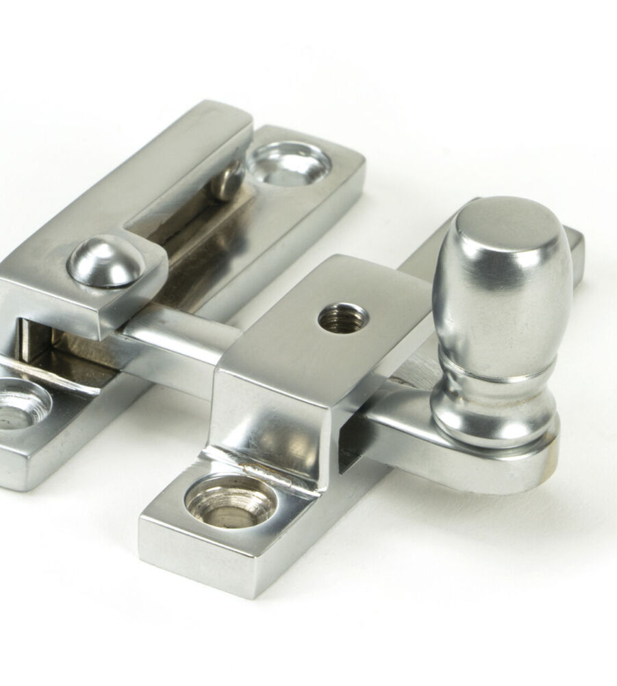 From The Anvil Satin Chrome Mushroom Quadrant Fastener - Narrow