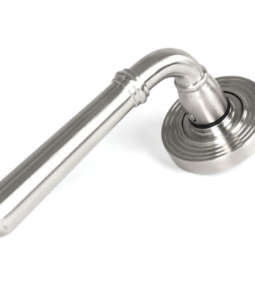 From The Anvil Satin Marine SS (316) Newbury Lever on Rose Set (Beehive)