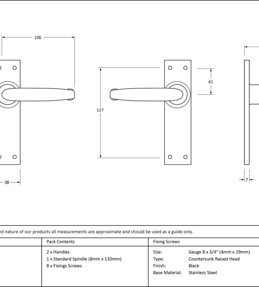 From The Anvil Black Lever Latch Set - Image 2
