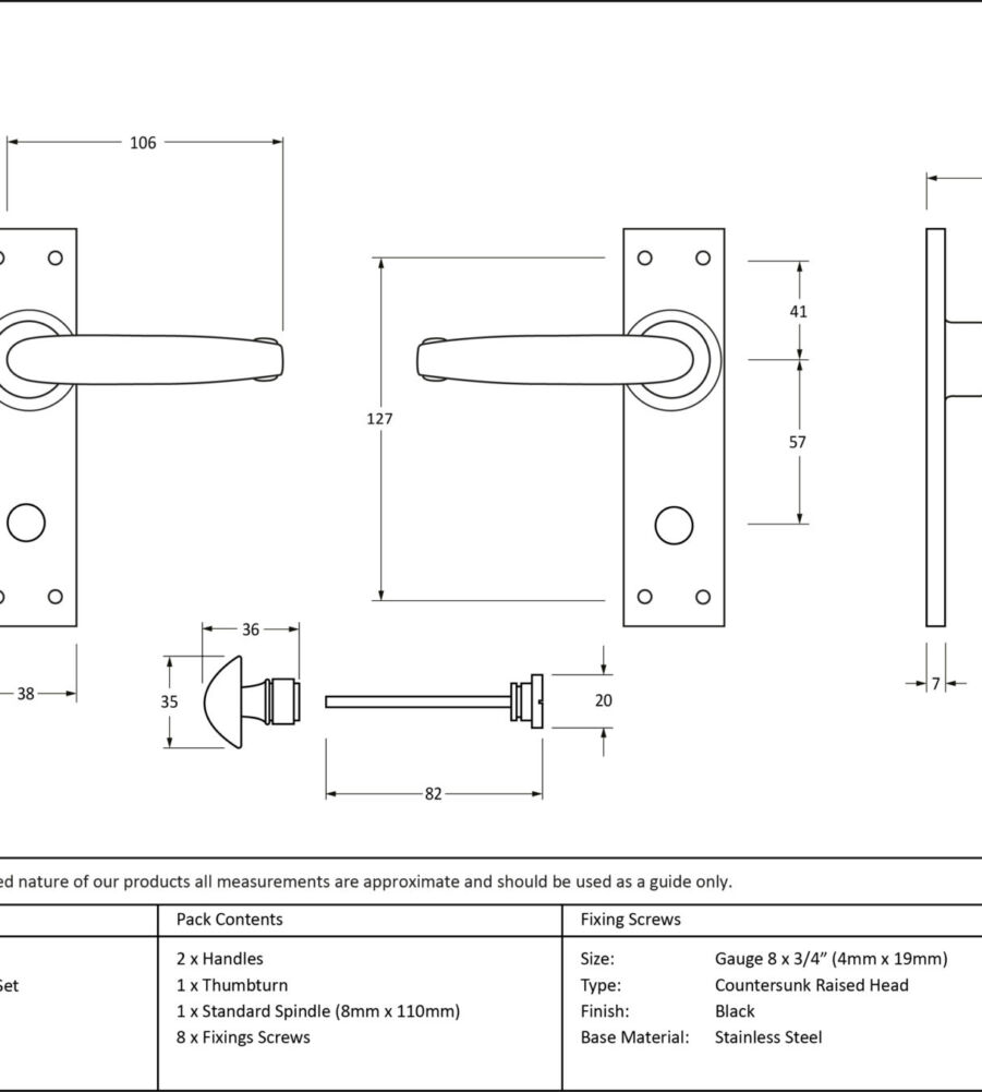 From The Anvil Black Lever Bathroom Set - Image 2