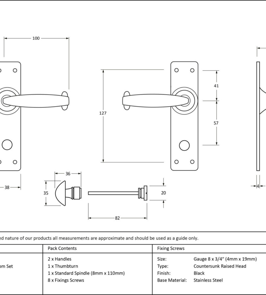 From The Anvil Black MF Lever Bathroom Set - Image 2