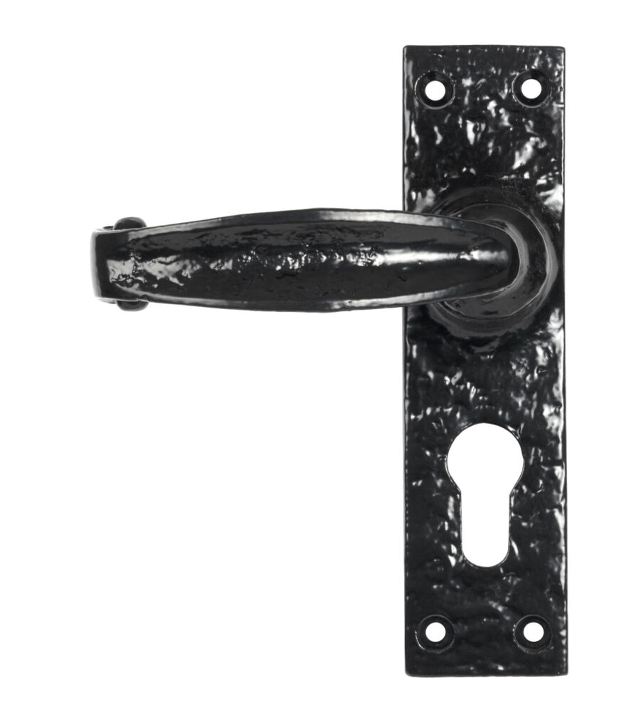 From The Anvil Black MF Lever Euro Lock Set - Image 3