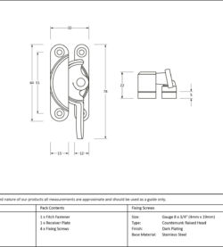 From The Anvil Polished Bronze Fitch Fastener - Image 2