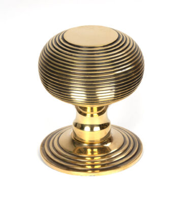 From The Anvil Aged Brass Beehive Centre Door Knob