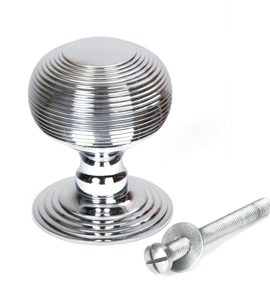 From The Anvil Polished Chrome Beehive Centre Door Knob - Image 5