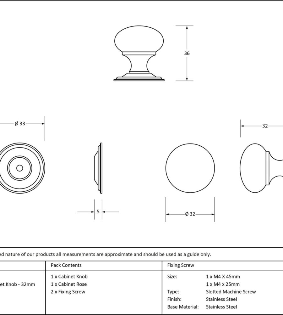 From The Anvil Aged Brass Mushroom Cabinet Knob 32mm - Image 2