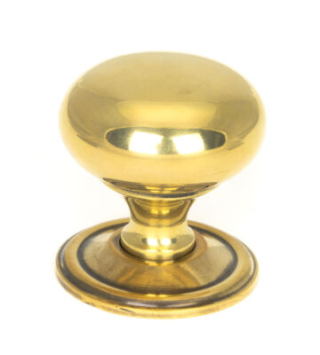 From The Anvil Aged Brass Mushroom Cabinet Knob 38mm