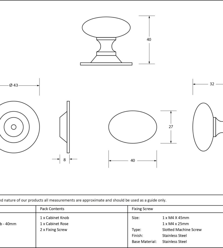 From The Anvil Polished Bronze Oval Cabinet Knob 40mm - Image 2