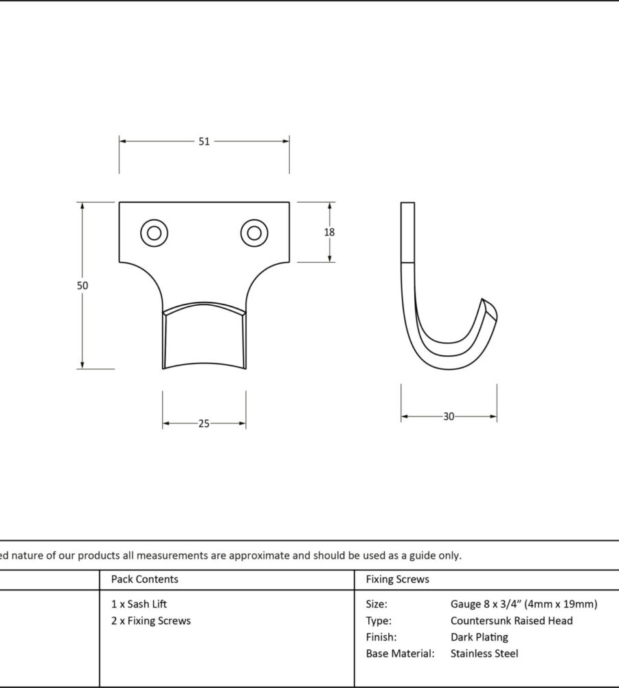 From The Anvil Polished Bronze Sash Lift - Image 2