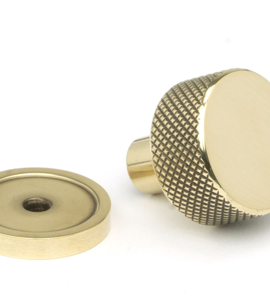 From The Anvil Aged Brass Brompton Cabinet Knob - 25mm (Plain) - Image 3