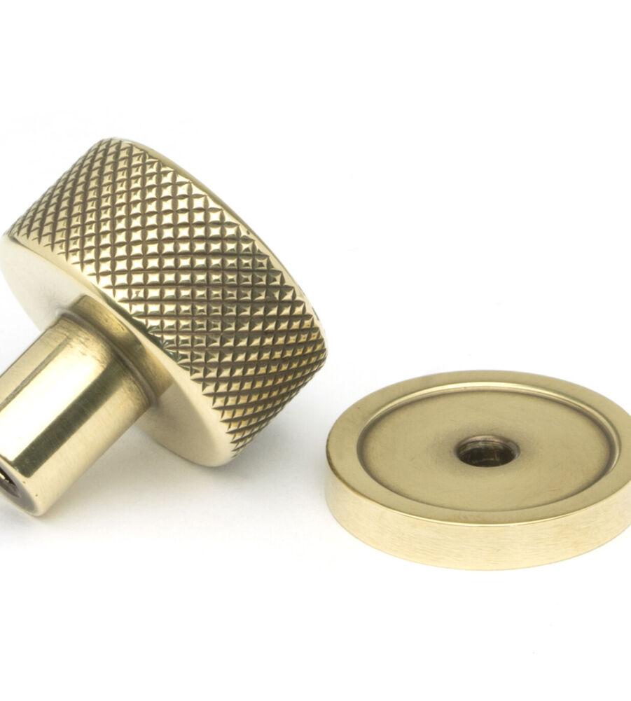 From The Anvil Aged Brass Brompton Cabinet Knob - 25mm (Plain) - Image 4