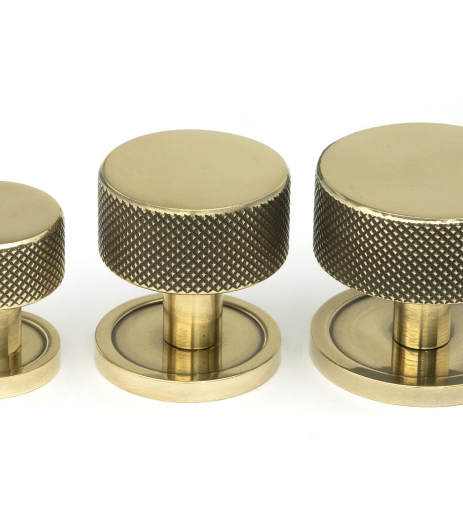 From The Anvil Aged Brass Brompton Cabinet Knob - 25mm (Plain) - Image 6