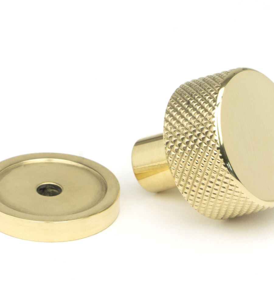 From The Anvil Polished Brass Brompton Cabinet Knob - 25mm (Plain) - Image 3