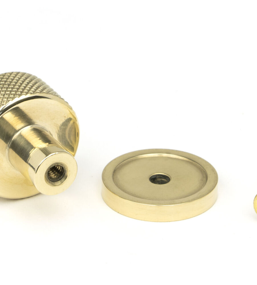 From The Anvil Polished Brass Brompton Cabinet Knob - 25mm (Plain) - Image 5