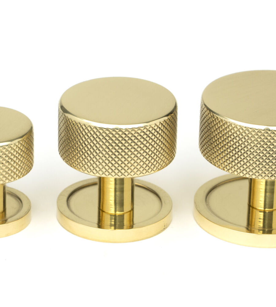 From The Anvil Polished Brass Brompton Cabinet Knob - 25mm (Plain) - Image 6