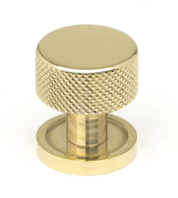 From The Anvil Polished Brass Brompton Cabinet Knob – 25mm (Plain)
