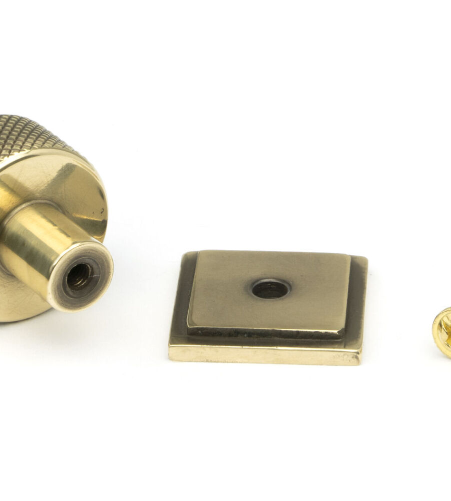 From The Anvil Aged Brass Brompton Cabinet Knob - 25mm (Square) - Image 5