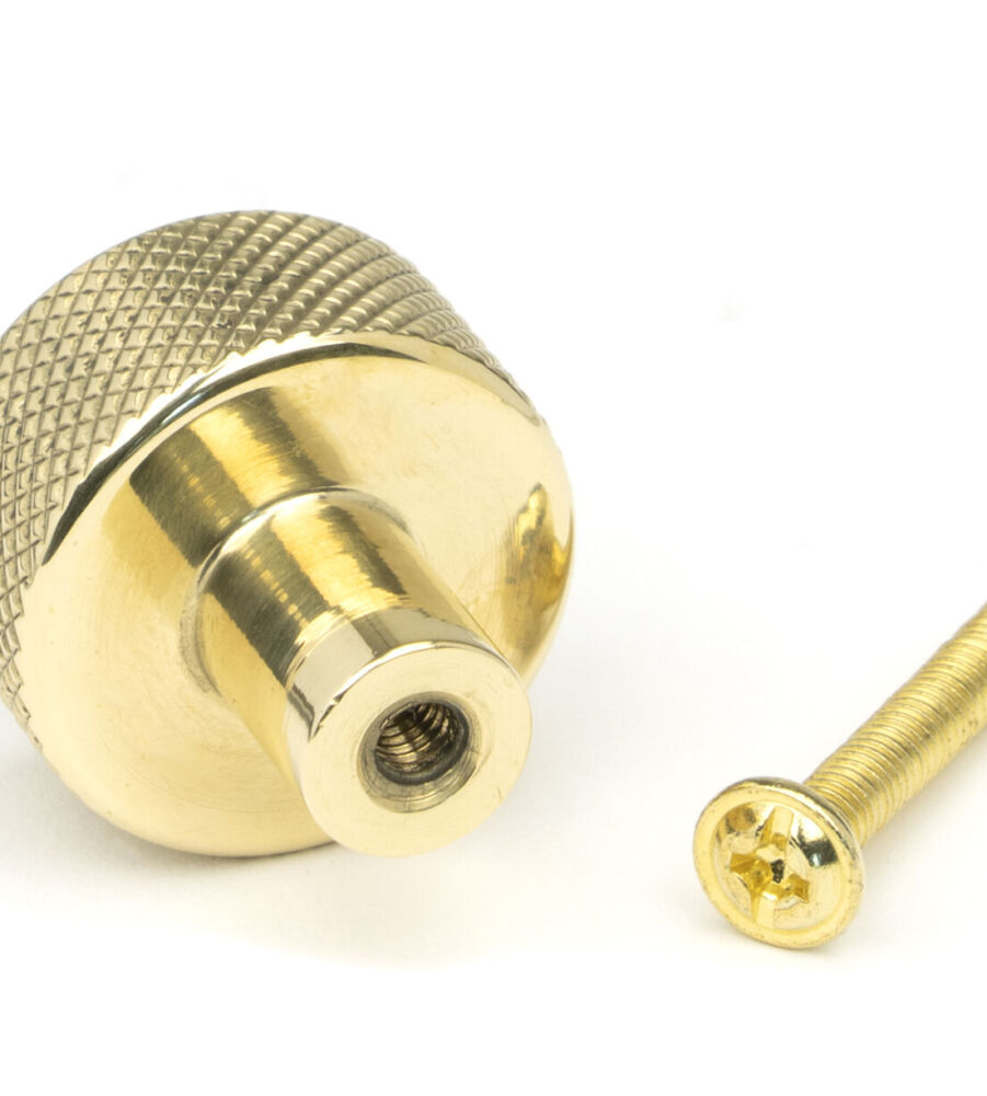 From The Anvil Polished Brass Brompton Cabinet Knob - 25mm (No rose) - Image 5