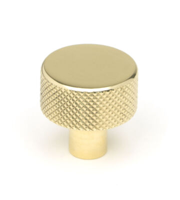 From The Anvil Polished Brass Brompton Cabinet Knob – 25mm (No Rose)