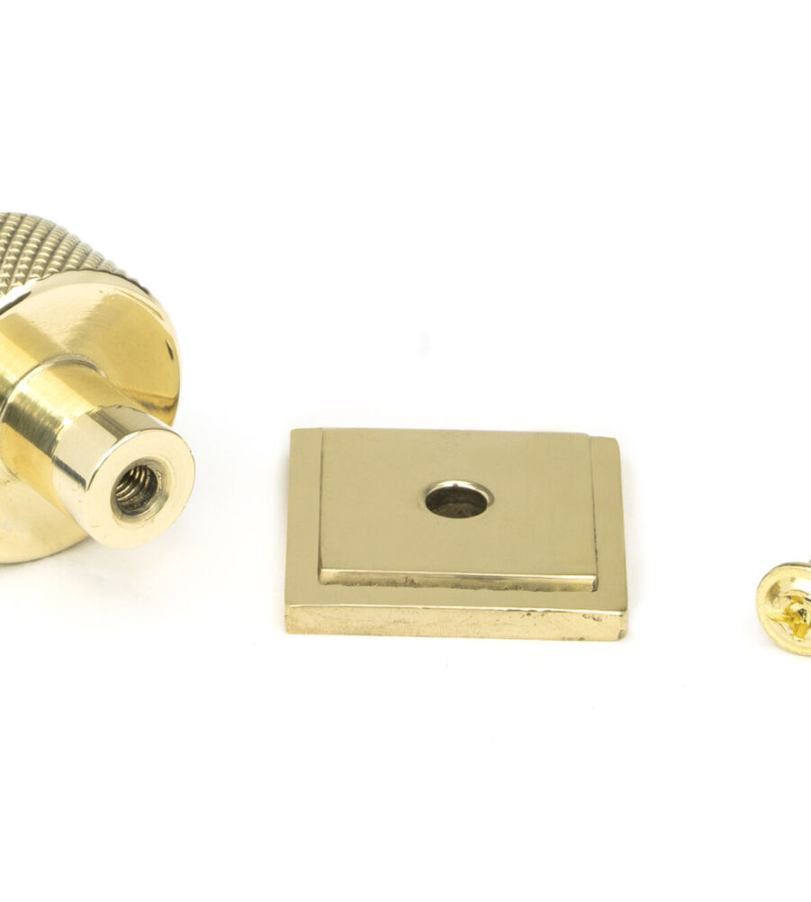 From The Anvil Polished Brass Brompton Cabinet Knob - 25mm (Square) - Image 5