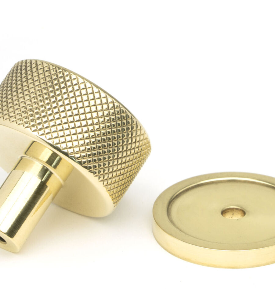 From The Anvil Polished Brass Brompton Cabinet Knob - 32mm (Plain) - Image 4