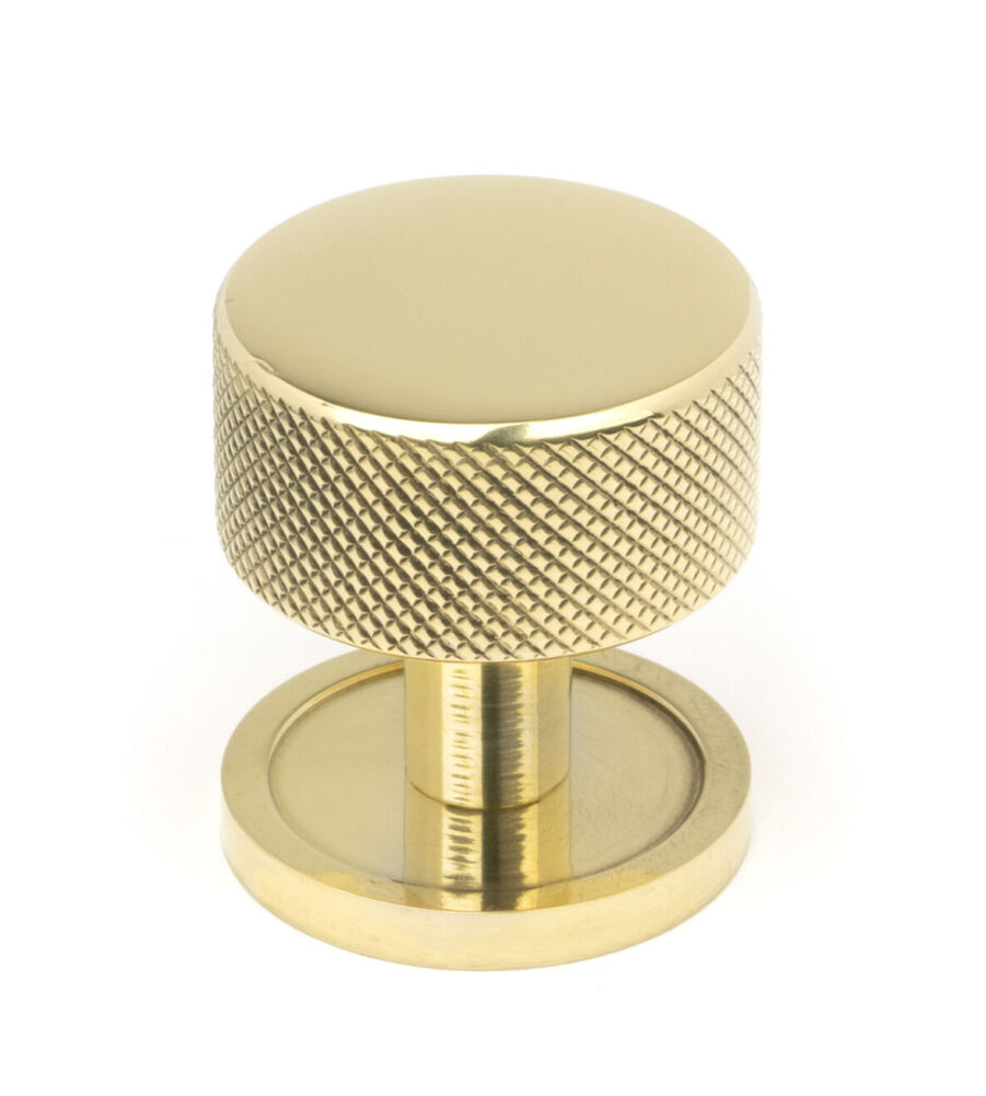 From The Anvil Polished Brass Brompton Cabinet Knob - 32mm (Plain)