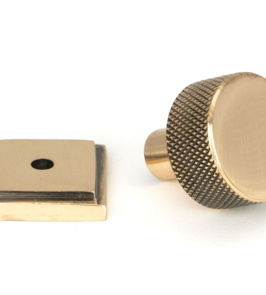 From The Anvil Polished Bronze Brompton Cabinet Knob - 25mm (Square) - Image 3